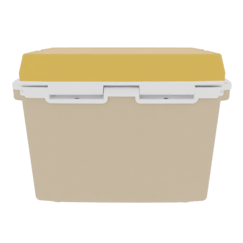 Taiga 27QT Hard Cooler – Tan Base with Yellow Lid | Tailgating Ice Chest