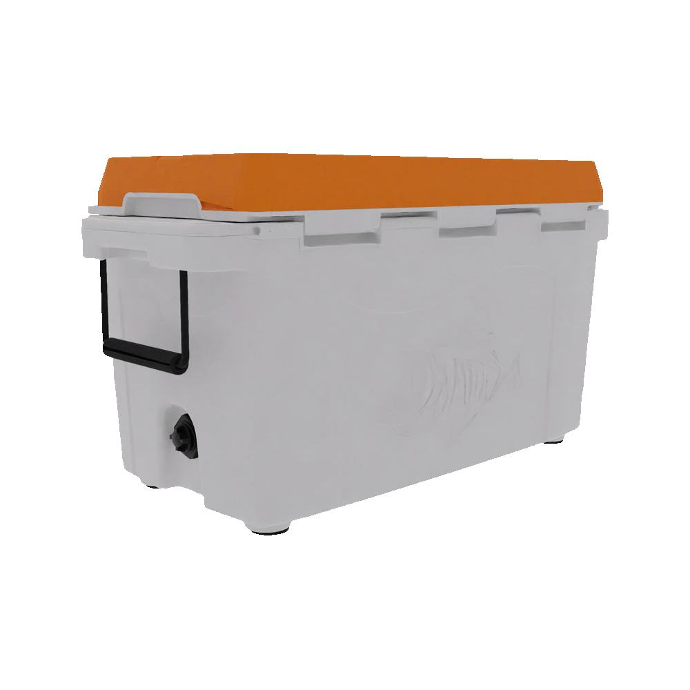 Taiga Orange Cooler: Rugged 55 Quart for Adventures!